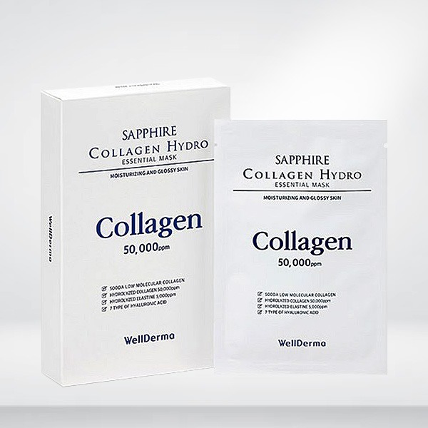 웰더마 사파이어 콜라겐 하이드로 에센셜 마스크팩 10매(1BOX)